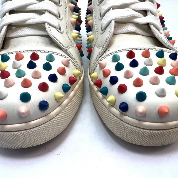 🌷❤️‍🔥FINAL SALE 🔥 NO OFFERS🌷💥Christian Louboutin Lou Spike Sneakers 38.5 - Picture 5 of 10